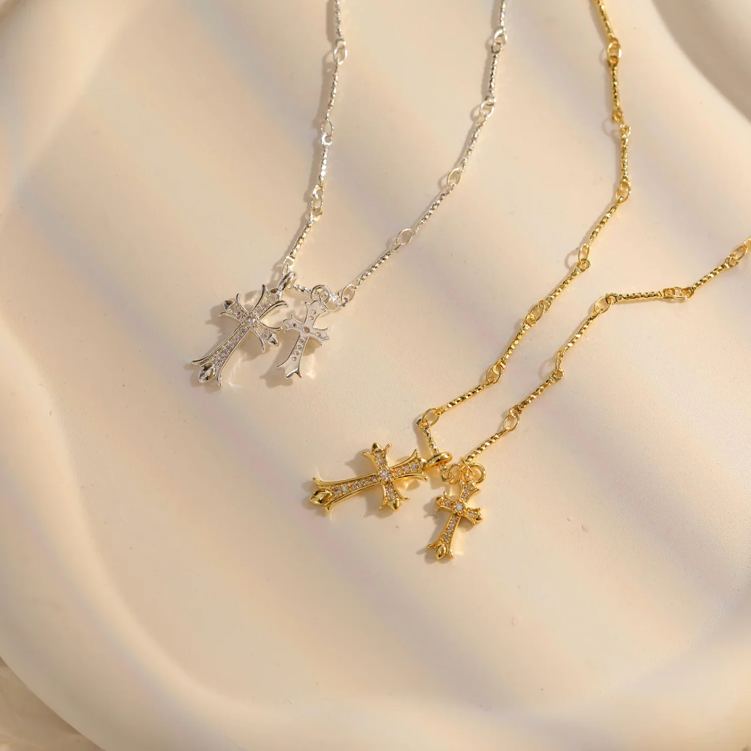 Double Cross Necklace - Image 3