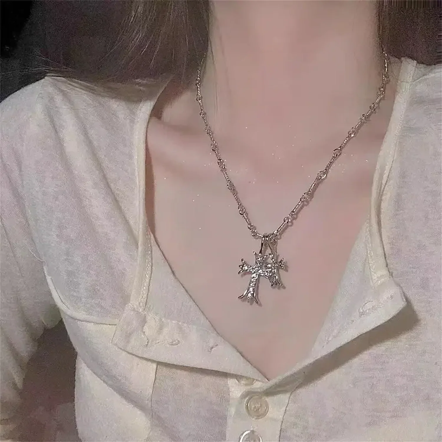 Double Cross Necklace - Image 5