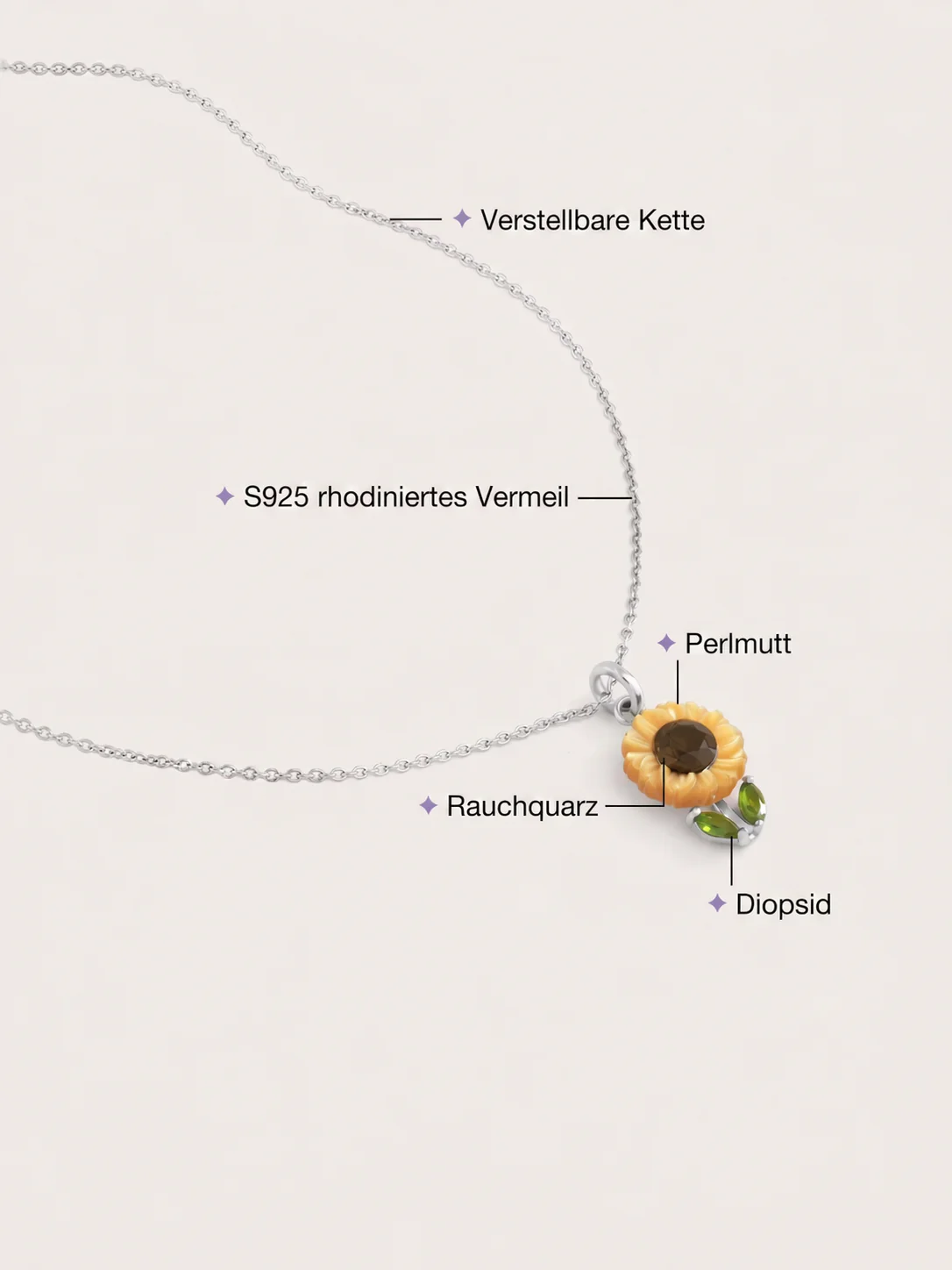Halskette Blühende Sonnenblume - Image 8