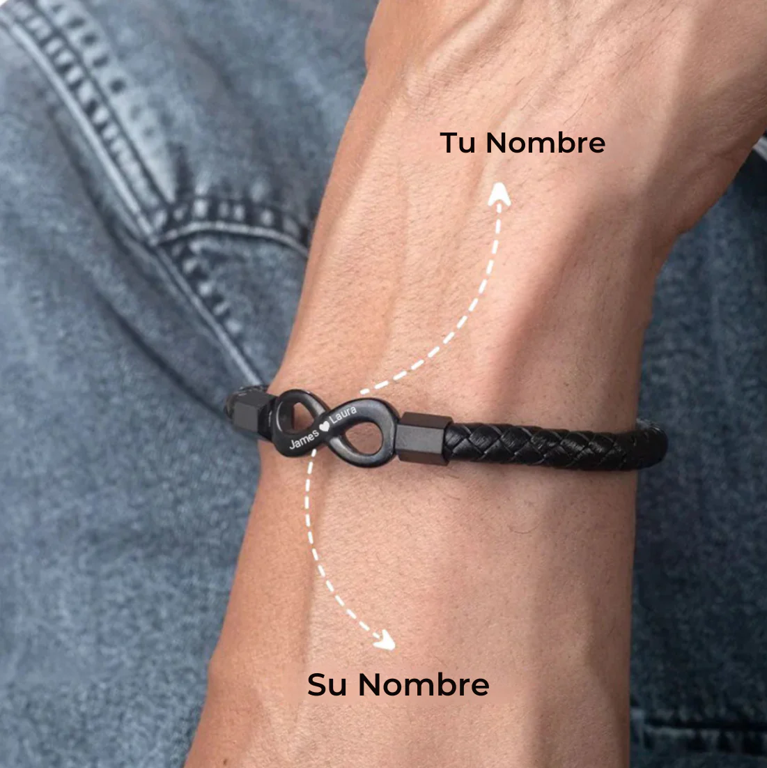 “Para mi hombre” Pulsera grabada - Image 6