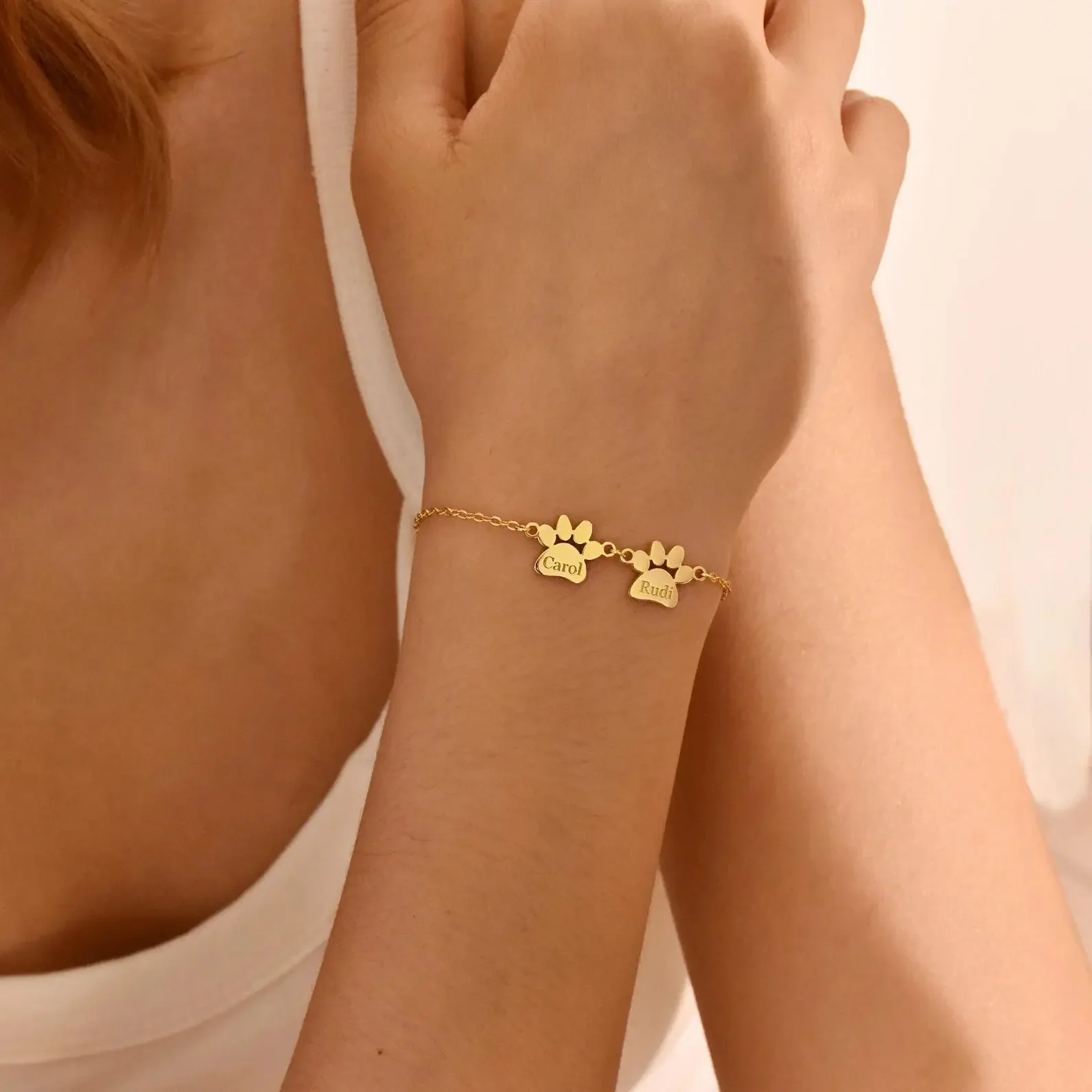 Personalized Pet Paw Name Bracelet - Image 5