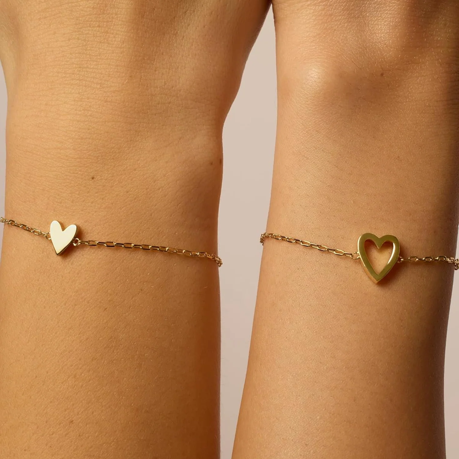 Set de pulseras de corazones compartidos - Image 4